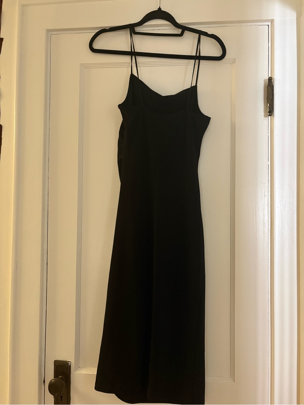 Classic Black Dress with Spaghetti Straps - Picture 3 of 5